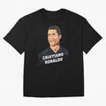 Cristiano Ronaldo Portrait Oversized T-Shirt Stand Proud for FIFA World Cup 2026 Spirit, Built around Netherlands, Mbappe, Sports Nostalgia, International Competition, Famous Players and Unforgettable Victories; Great for Watch Parties, Sports