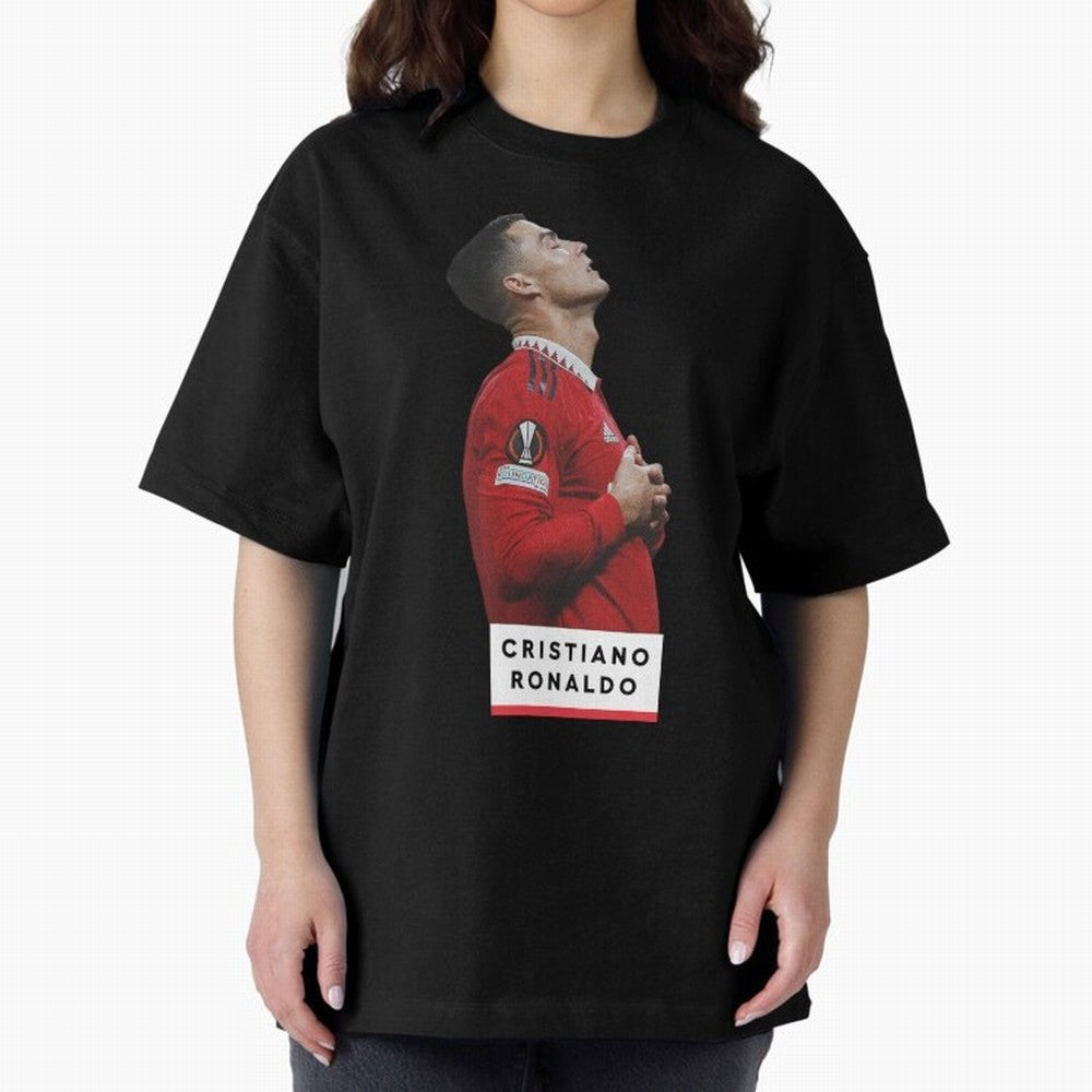 New Celebration Ronaldo Oversized T-Shirt Celebrate Fan Favorites in FIFA World Cup 2026 Group Stage Featuring Messi, CR7 and Mbappe, Spain and Netherlands Energy, Fan Favorite Moments, National Team Passion, Big Match Drama and Soccer History;