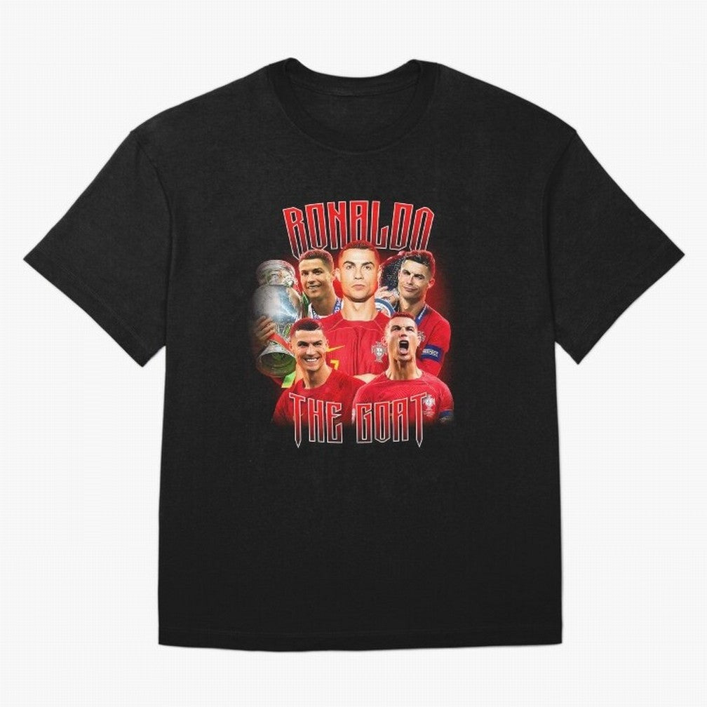 Cristiano Ronaldo The Goat Bootleg Oversized T-Shirt Fuel the Hype around FIFA World Cup 2026 Celebrating Haaland and Mbappe, Spain Energy, Football Festival Excitement, Trophy Ambitions, Country Rivalries and Star Player Buzz; Perfect for People