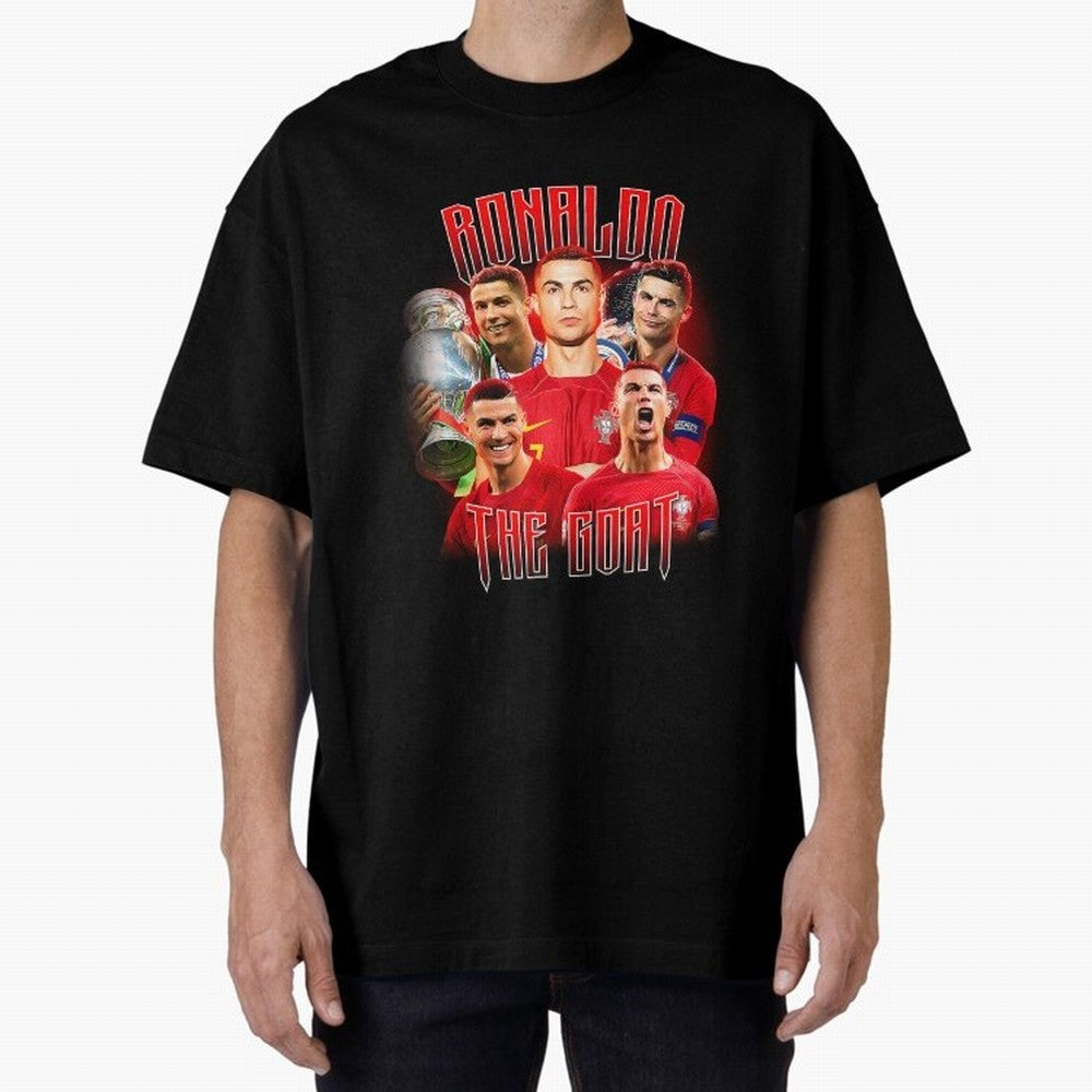 Cristiano Ronaldo The Goat Bootleg Oversized T-Shirt Fuel the Hype around FIFA World Cup 2026 Celebrating Haaland and Mbappe, Spain Energy, Football Festival Excitement, Trophy Ambitions, Country Rivalries and Star Player Buzz; Perfect for People