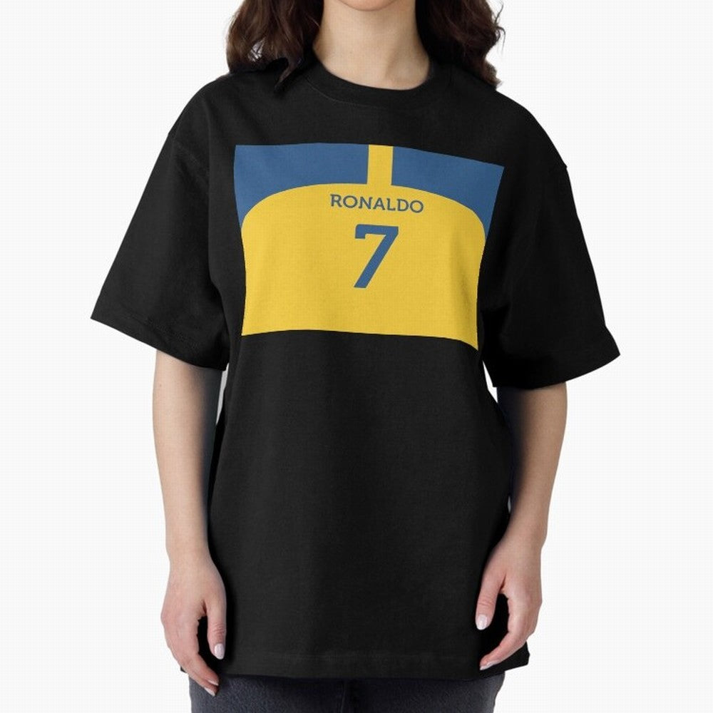 Cristiano Ronaldo Al Nassr Fc Oversized T-Shirt Join the Countdown to Match Day Hype around FIFA World Cup 2026, CR7, Spain, Supporter Pride, Iconic Celebrations, Legendary Names and Global Match Day Energy; Perfect for Fans, Collectors, Family