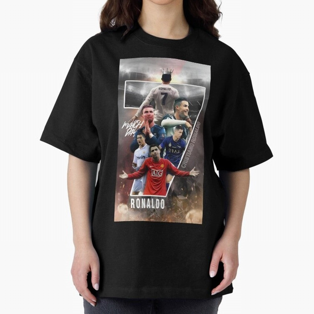 Cr7 wallpaper Oversized T-Shirt Celebrate the Road through FIFA World Cup 2026 Group Stage for Fans of CR7 and Messi and Argentina, Bringing Fan Favorite Moments, National Team Passion, Big Match Drama and Soccer History; Made for Collectors Who