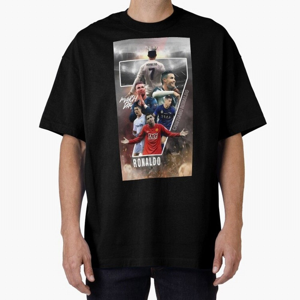 Cr7 wallpaper Oversized T-Shirt Celebrate the Road through FIFA World Cup 2026 Group Stage for Fans of CR7 and Messi and Argentina, Bringing Fan Favorite Moments, National Team Passion, Big Match Drama and Soccer History; Made for Collectors Who