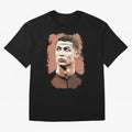 Cristiano Ronaldo Vexel Painting Oversized T-Shirt Relive Legendary Nights from FIFA World Cup 2026 for Fans of Cristiano Ronaldo and Brazil, Portugal and Argentina, Bringing Sports Nostalgia, International Competition, Famous Players and