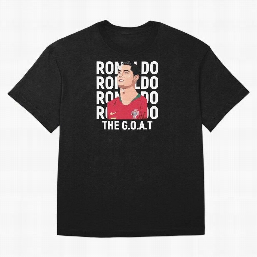 Ronaldo The Goat Oversized T-Shirt Bring World Football Passion into Match Day Hype around FIFA World Cup 2026, Cristiano Ronaldo, Spain and Netherlands, Championship Spirit, Famous Goals, Roaring Crowds and International Football Unity; Perfect