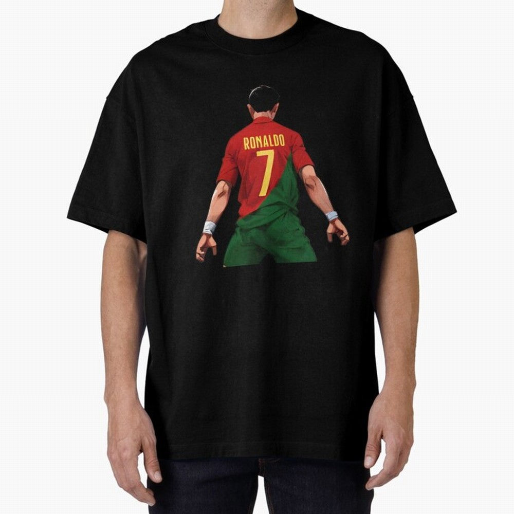 Cristiano Ronaldo Oversized T-Shirt Show Fan Pride Across the FIFA World Cup 2026 Journey through Haaland and Mbappe Highlights, Portugal Pride, Champion Mindset, Group Stage Buzz, Knockout Tension and Passionate Fan Culture; Perfect for Fans,
