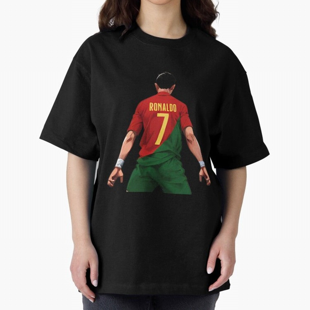 Cristiano Ronaldo Oversized T-Shirt Show Fan Pride Across the FIFA World Cup 2026 Journey through Haaland and Mbappe Highlights, Portugal Pride, Champion Mindset, Group Stage Buzz, Knockout Tension and Passionate Fan Culture; Perfect for Fans,