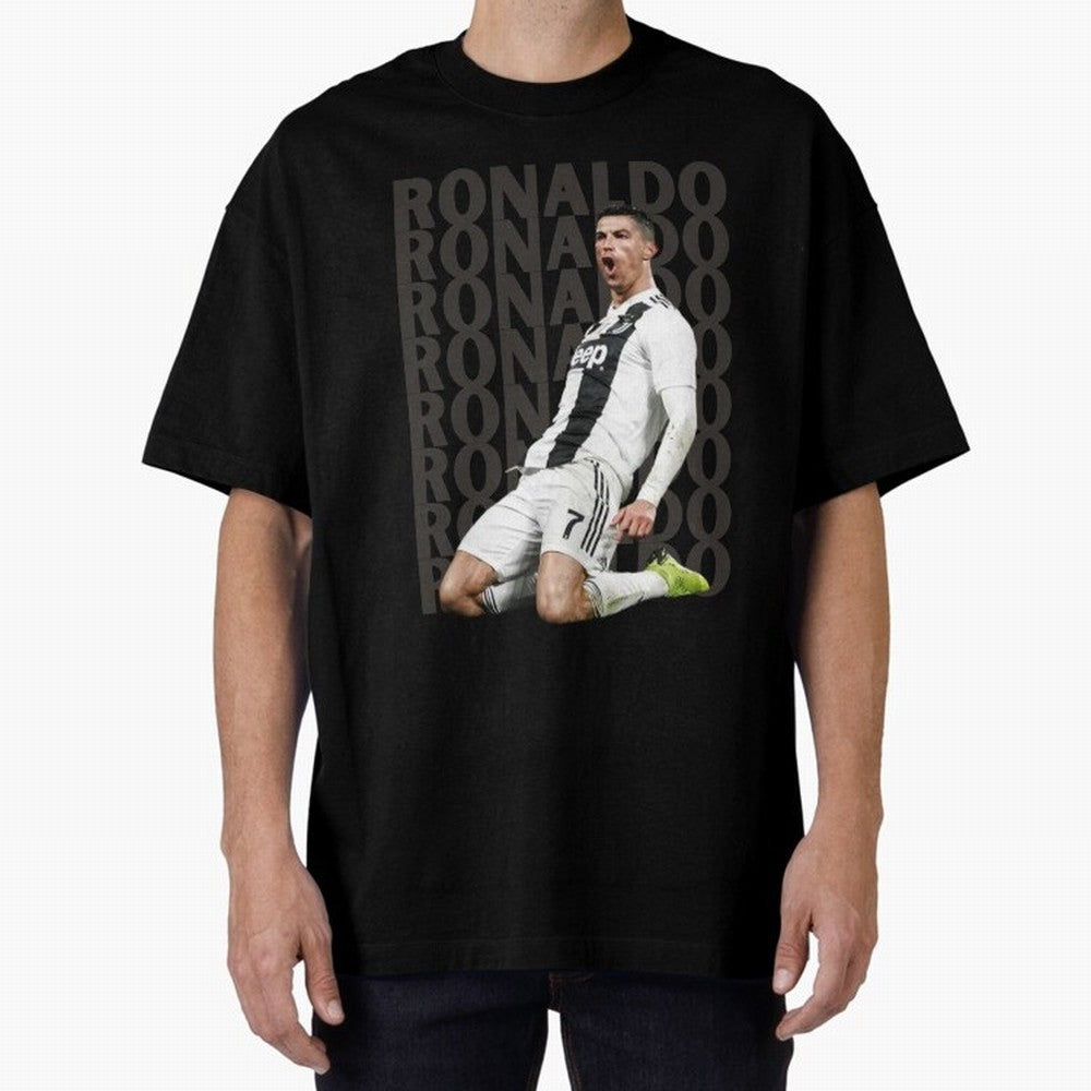 Cristiano Ronaldo | Portugal | Football | GOAT | Juventus Oversized T-Shirt Relive the FIFA World Cup 2026 USA Canada Mexico Journey through Neymar, Haaland and Cristiano Ronaldo Highlights, France and Portugal Pride, Global Supporter Spirit,
