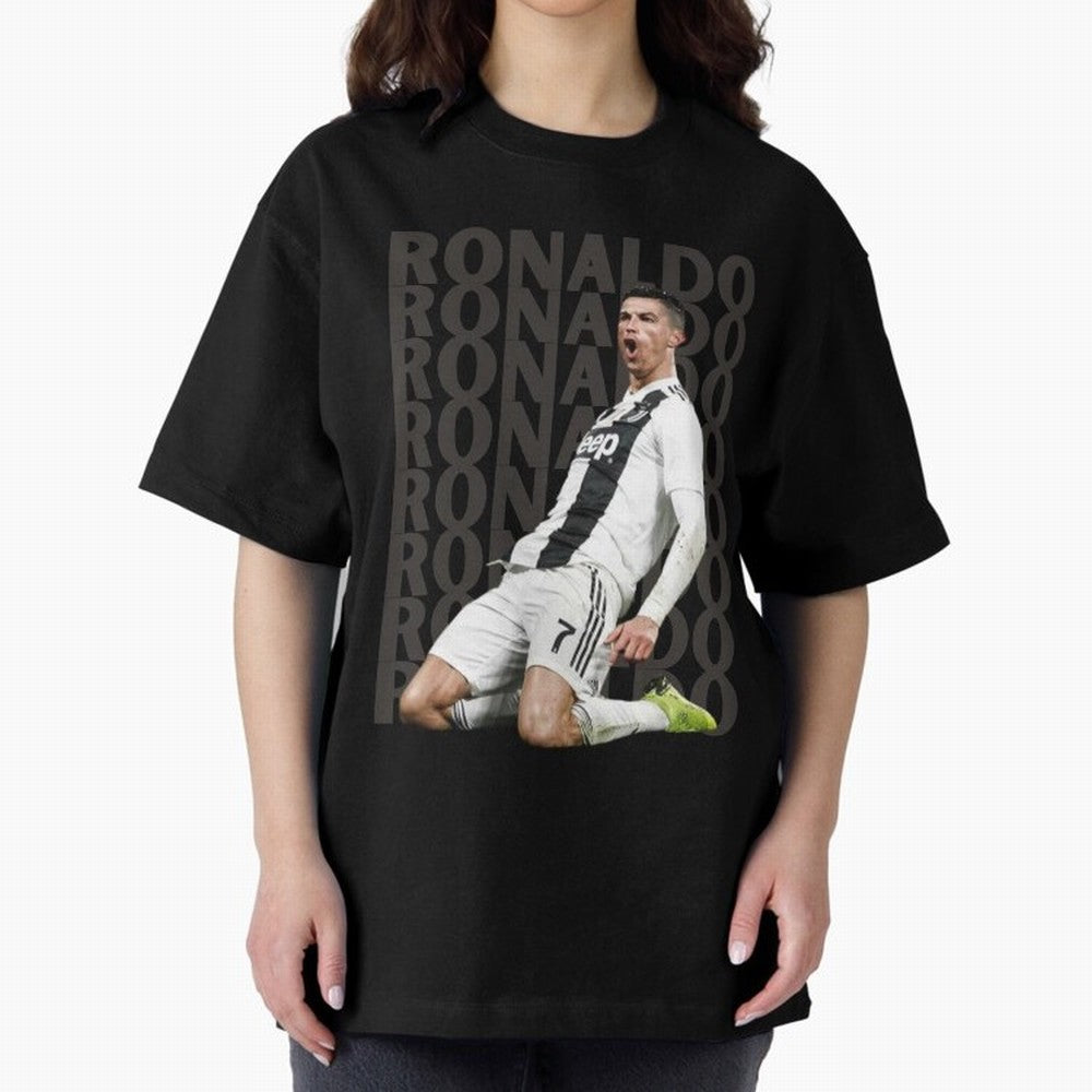 Cristiano Ronaldo | Portugal | Football | GOAT | Juventus Oversized T-Shirt Relive the FIFA World Cup 2026 USA Canada Mexico Journey through Neymar, Haaland and Cristiano Ronaldo Highlights, France and Portugal Pride, Global Supporter Spirit,
