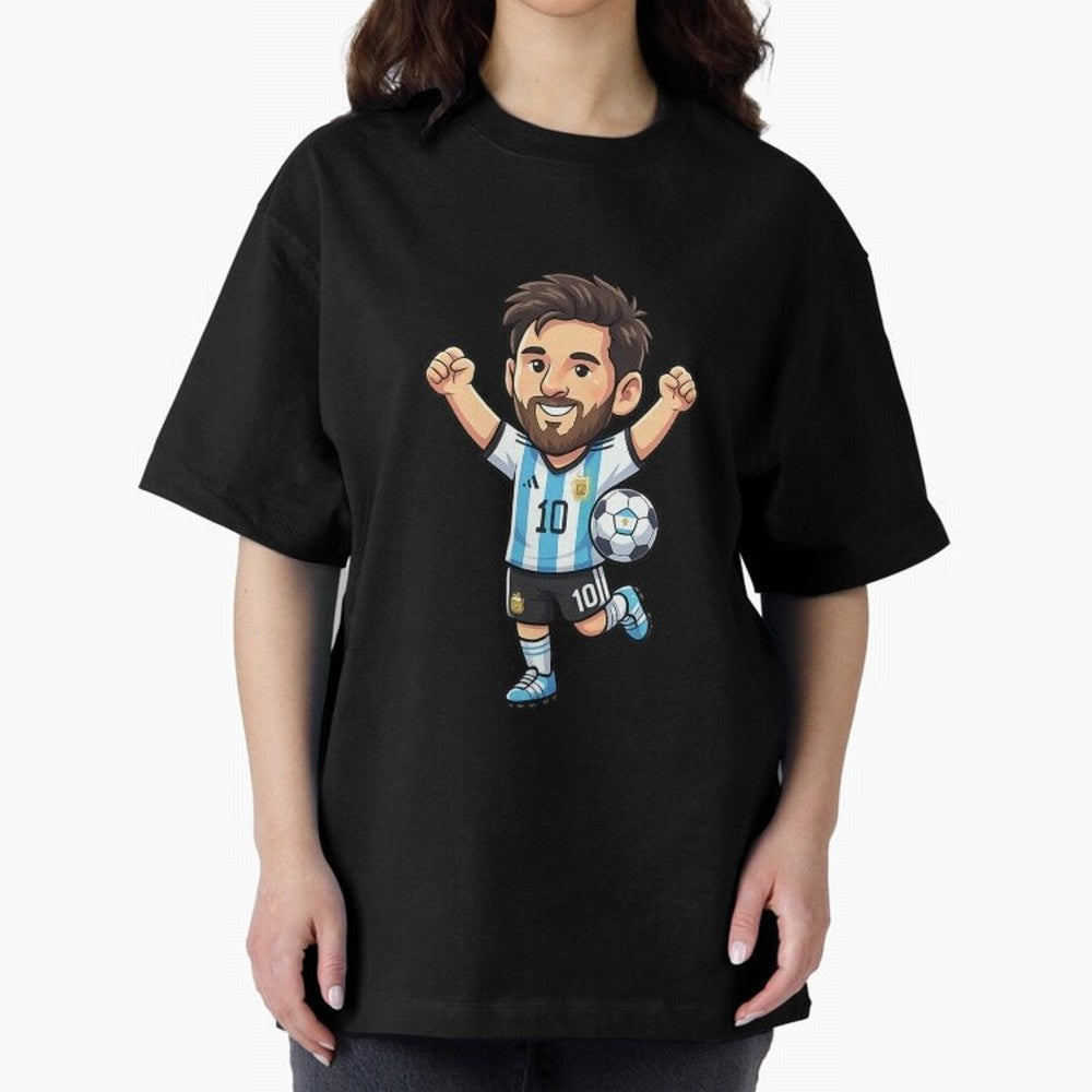 Cute Football Champion Cartoon Design Oversized T-Shirt Show Up for the Glory of FIFA World Cup 2026 USA Canada Mexico Spirit, Inspired by Netherlands, Mbappe, Soccer Culture, Superstar Moments, National Team Dreams and Competitive Fire; Perfect