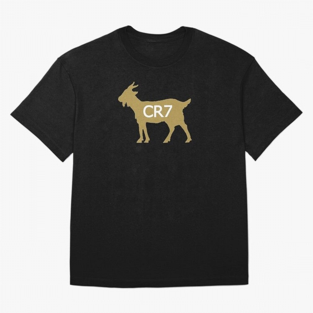 CR7 GOAT Gold B Oversized T-Shirt Honor Global Football Passion for FIFA World Cup 2026 USA Canada Mexico, Built around Cristiano Ronaldo, France, Tournament Hype, Historic Matchups, Family Viewing Parties and Global Sports Pride; Ideal for