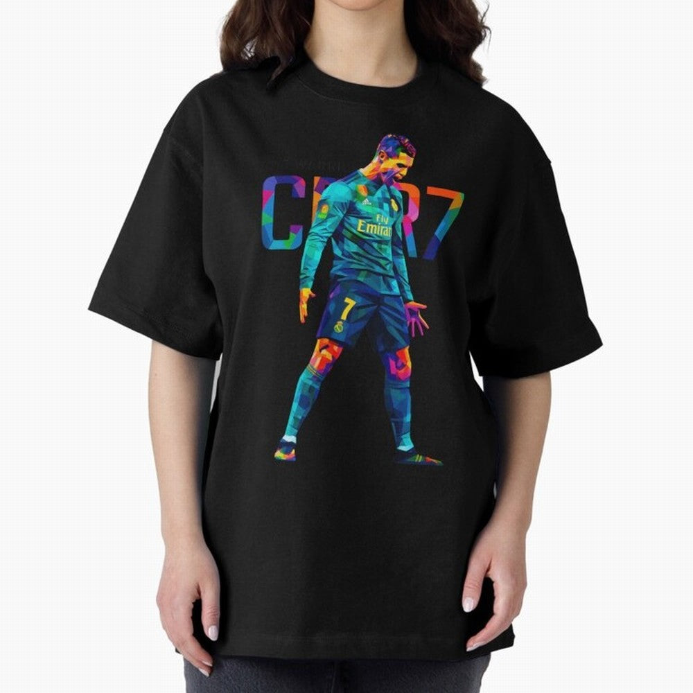 Ronaldo Cr7 Wpap Art Oversized T-Shirt Experience Match Day Hype around FIFA World Cup 2026, Mbappe, Netherlands, Stadium Chants, National Pride, Trophy Dreams and Unforgettable Football Memories; Created for Match Day Parties, Soccer Gifts, Fan