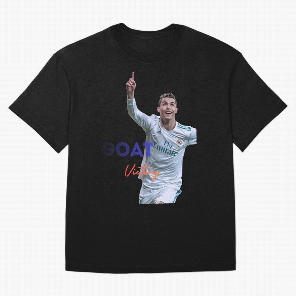 Goat CR7 MIndset Oversized T-Shirt Relive Global Football Passion for FIFA World Cup 2026 USA Canada Mexico, Celebrating Haaland, England, Game Day Rituals, Football Legends, Country Pride and the Road to the Final; Perfect for Supporters Who Want