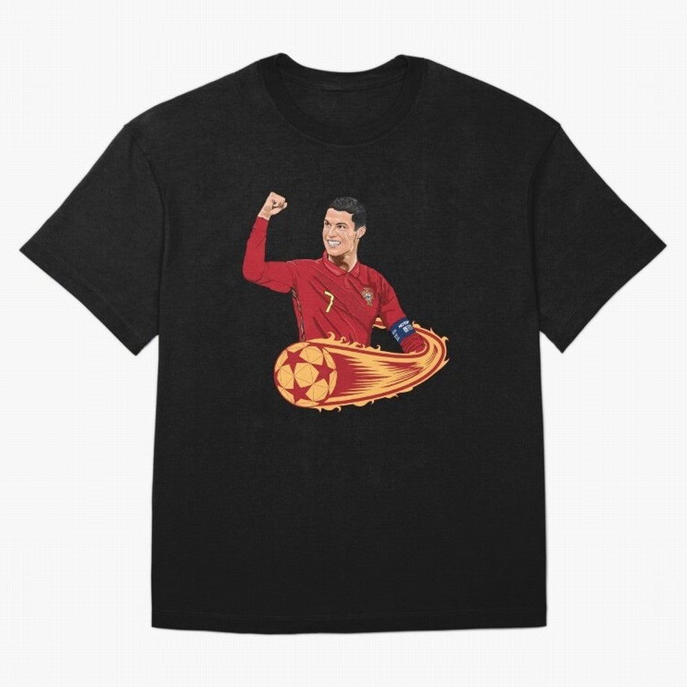 Cristiano Ronaldo drawing Oversized T-Shirt Join the Countdown to Match Day Hype around FIFA World Cup 2026, Neymar, Germany, Stadium Chants, National Pride, Trophy Dreams and Unforgettable Football Memories; Made for Collectors Who Enjoy Iconic