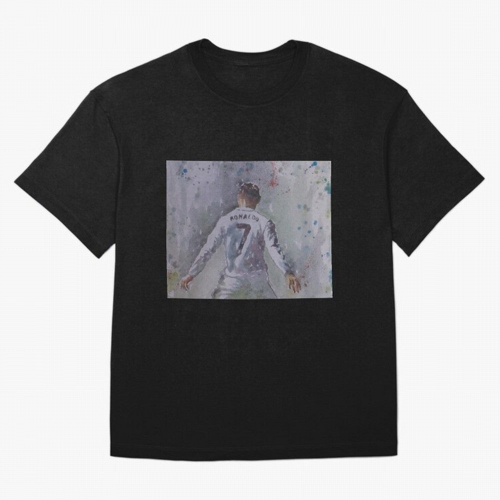 Cristiano Ronaldo - Portrait 2 Oversized T-Shirt Join the Countdown to FIFA World Cup 2026 Spirit, Filled with Portugal, Spain and Germany, Neymar, Haaland and Cristiano Ronaldo, Tournament Hype, Historic Matchups, Family Viewing Parties and Global