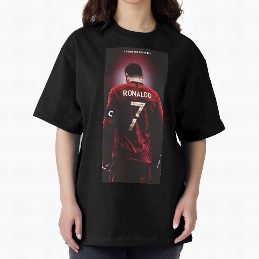 Cristiano Ronaldo Oversized T-Shirt Follow the Final Road of FIFA World Cup 2026 for Fans of Mbappe and Argentina, France and Brazil, Bringing Sports Nostalgia, International Competition, Famous Players and Unforgettable Victories; Great for