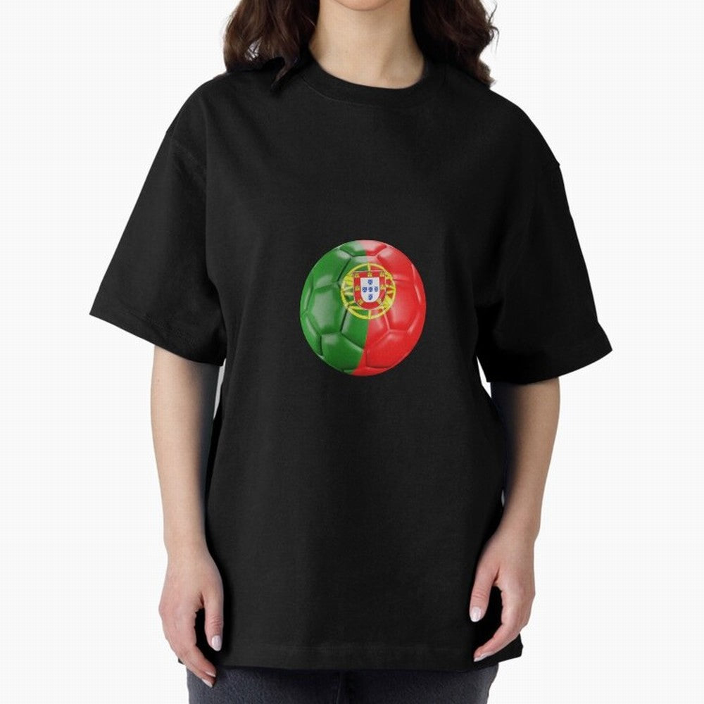 Portugal Oversized T-Shirt Join Supporters Worldwide for FIFA World Cup 2026 USA Canada Mexico for Fans of CR7 and Messi and France and Portugal, Bringing Supporter Pride, Iconic Celebrations, Legendary Names and Global Match Day Energy; Made for