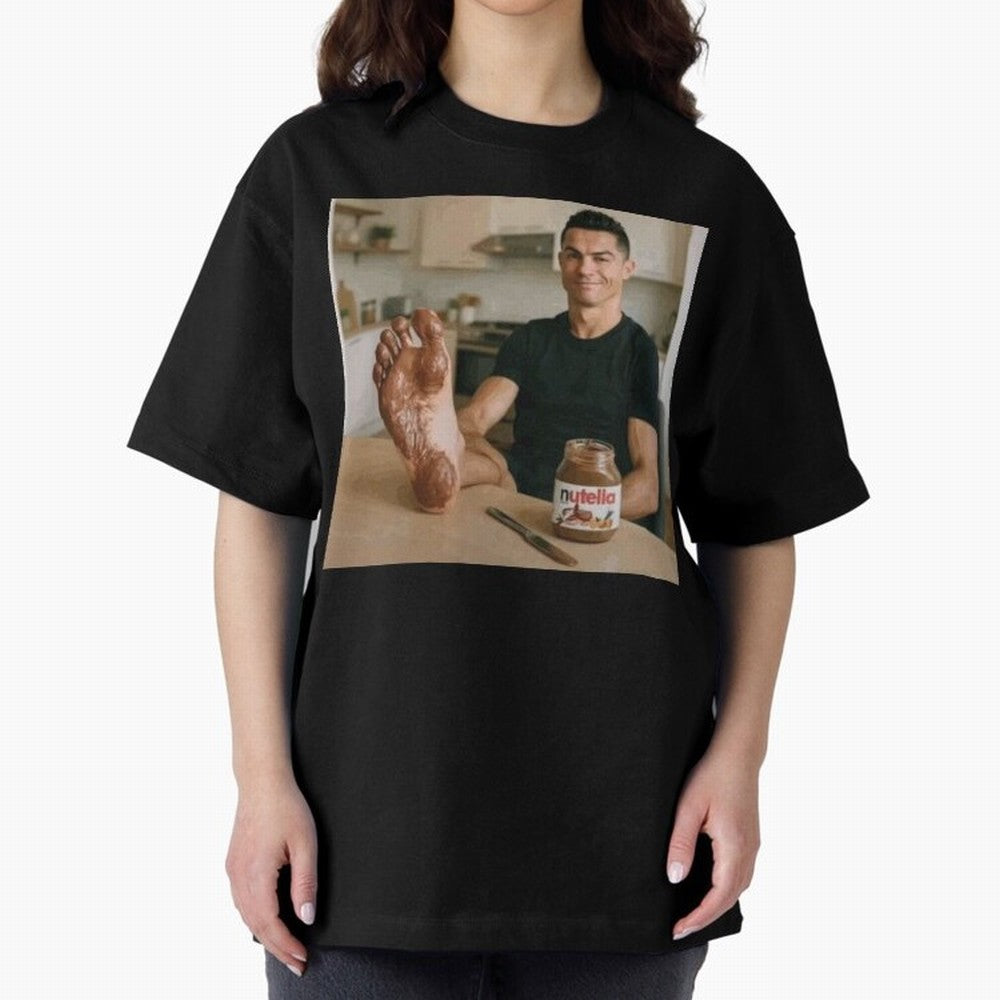 Ronaldo Nutella (LOW RES) Oversized T-Shirt Celebrate Football Heritage in FIFA World Cup 2026 for Fans of Neymar and Argentina, France and Brazil, Bringing Football Passion, Legendary Performances, Festival Vibes and Supporter Community; Ideal for