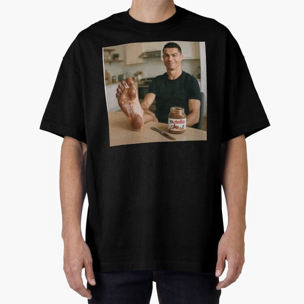 Ronaldo Nutella (LOW RES) Oversized T-Shirt Celebrate Football Heritage in FIFA World Cup 2026 for Fans of Neymar and Argentina, France and Brazil, Bringing Football Passion, Legendary Performances, Festival Vibes and Supporter Community; Ideal for
