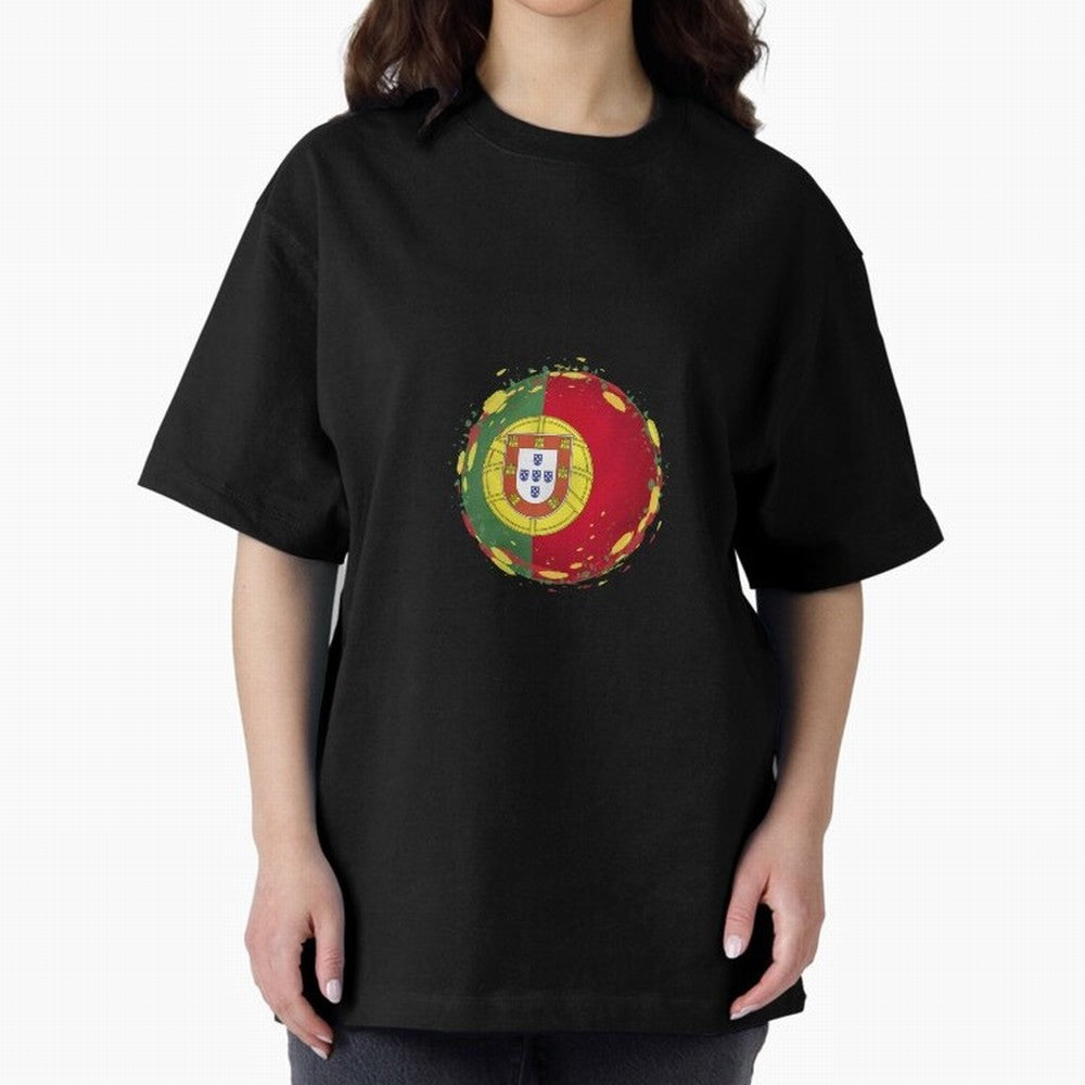 Portugal Oversized T-Shirt Bring Retro Soccer Energy to FIFA World Cup 2026 USA Canada Mexico Spirit, Centered on Germany, Mbappe, Football History, Final Match Energy, Crowd Noise and Once in a Lifetime Moments; Great for Supporters Who Love