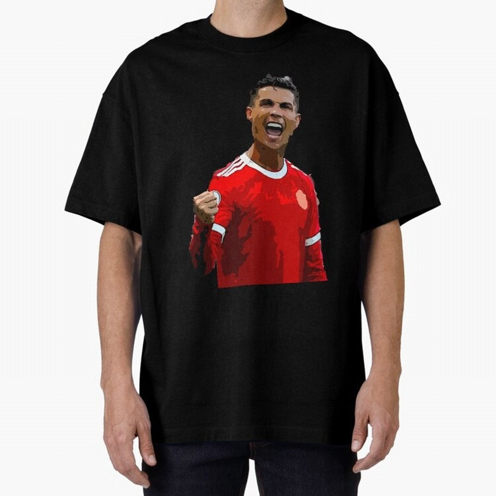 Cristiano Ronaldo Oversized T-Shirt Fuel FIFA World Cup 2026 Group Stage for Fans of Messi, Neymar and Mbappe and Argentina, Bringing Stadium Chants, National Pride, Trophy Dreams and Unforgettable Football Memories; Created for Match Day Parties,