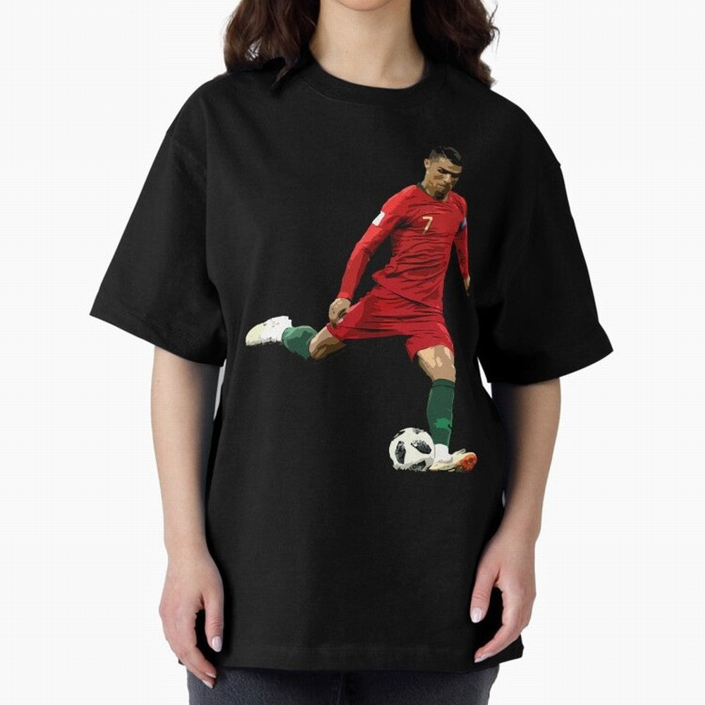 Cristiano Ronaldo Oversized T-Shirt Make Your Look Match FIFA World Cup 2026 Group Stage Celebrating Messi, England Energy, Soccer Culture, Superstar Moments, National Team Dreams and Competitive Fire; Ideal for Fans Who Follow Messi, Cristiano