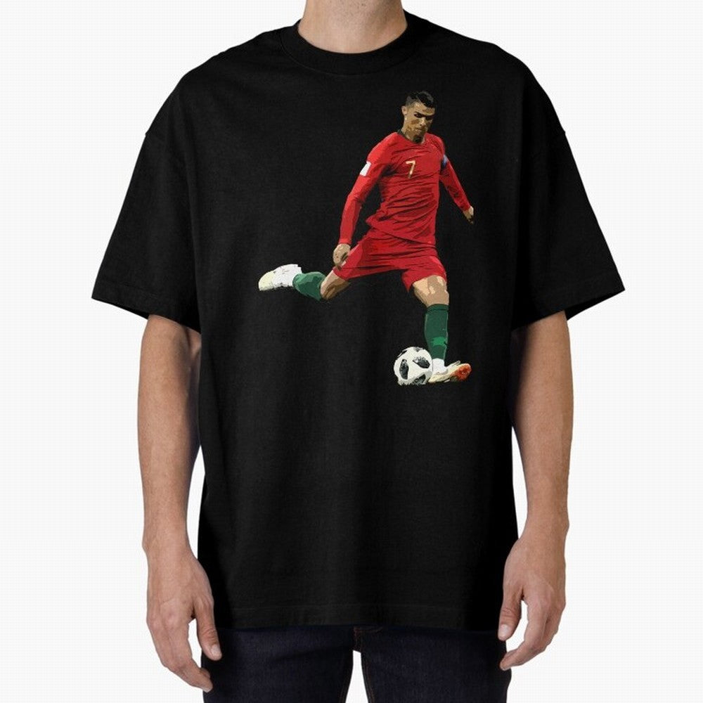 Cristiano Ronaldo Oversized T-Shirt Make Your Look Match FIFA World Cup 2026 Group Stage Celebrating Messi, England Energy, Soccer Culture, Superstar Moments, National Team Dreams and Competitive Fire; Ideal for Fans Who Follow Messi, Cristiano
