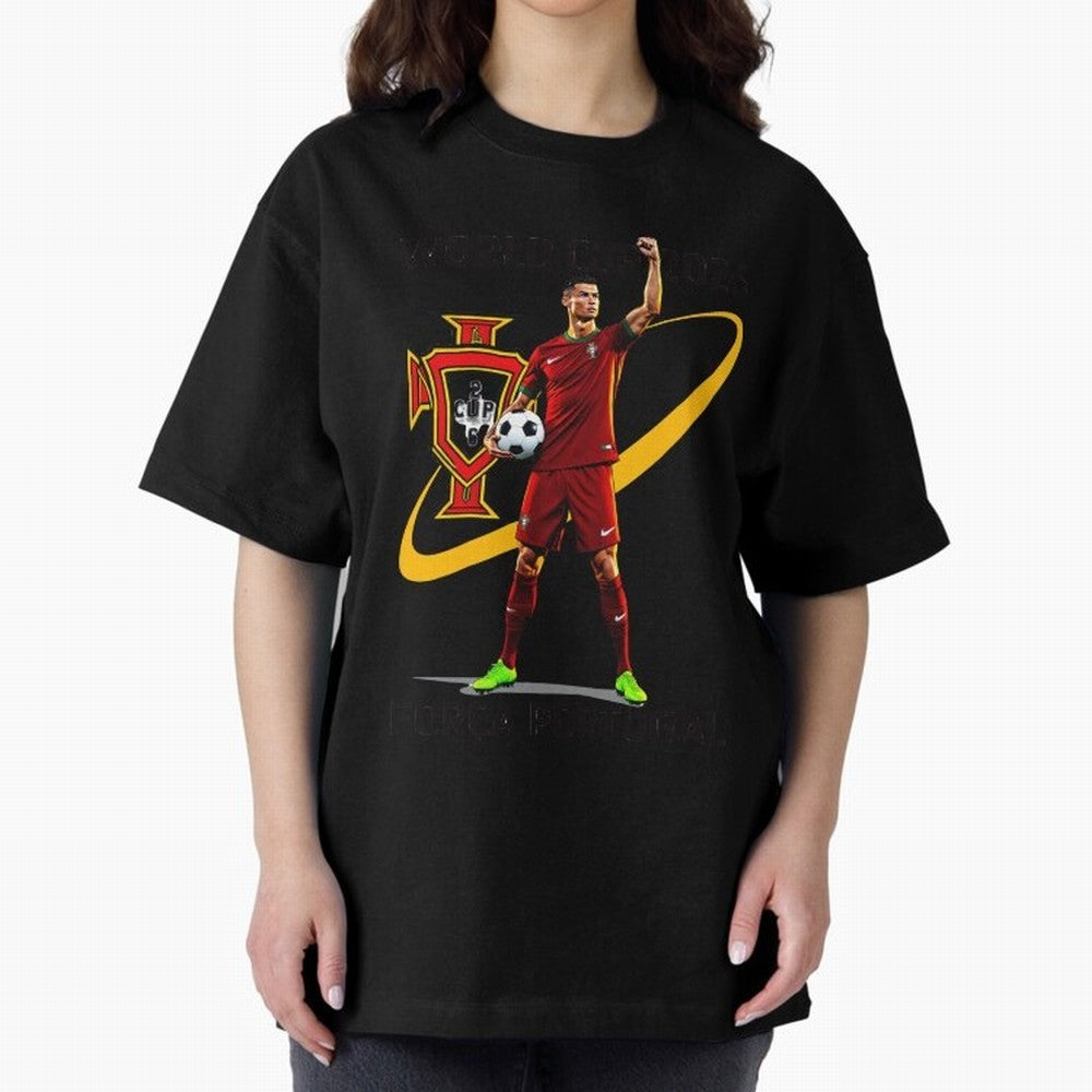 FIFA World Cup 2026 - Portugal Fan Oversized T-Shirt Feel the Roar of FIFA World Cup 2026 Group Stage Featuring Neymar, Brazil, Portugal and Argentina Energy, Game Day Rituals, Football Legends, Country Pride and the Road to the Final; Created for