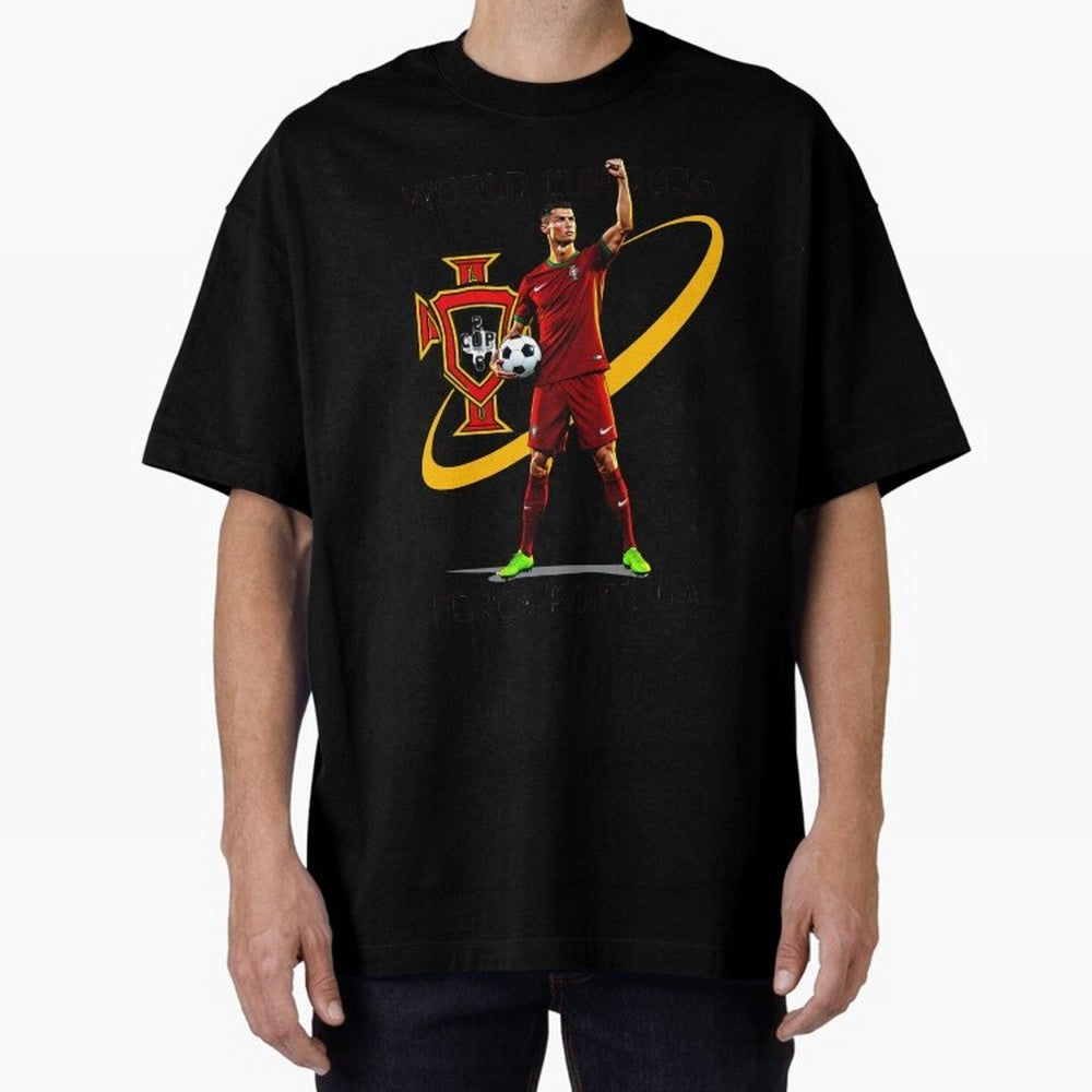 FIFA World Cup 2026 - Portugal Fan Oversized T-Shirt Feel the Roar of FIFA World Cup 2026 Group Stage Featuring Neymar, Brazil, Portugal and Argentina Energy, Game Day Rituals, Football Legends, Country Pride and the Road to the Final; Created for