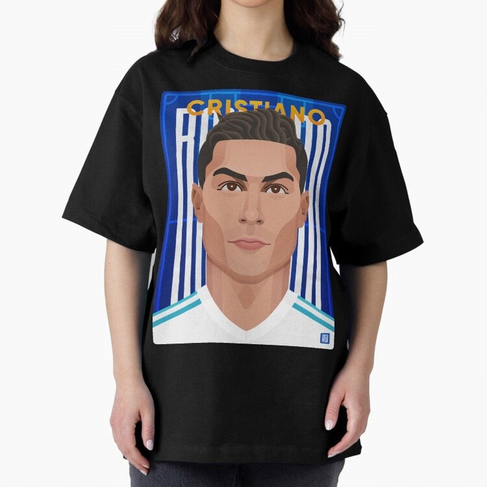 Cristiano Ronaldo (RM) | The Commander Oversized T-Shirt Celebrate Football Dreams Across FIFA World Cup 2026 Built around Cristiano Ronaldo, Haaland and CR7, Brazil Energy, Vintage Soccer Flavor, Modern Football Stars, National Flags and Final
