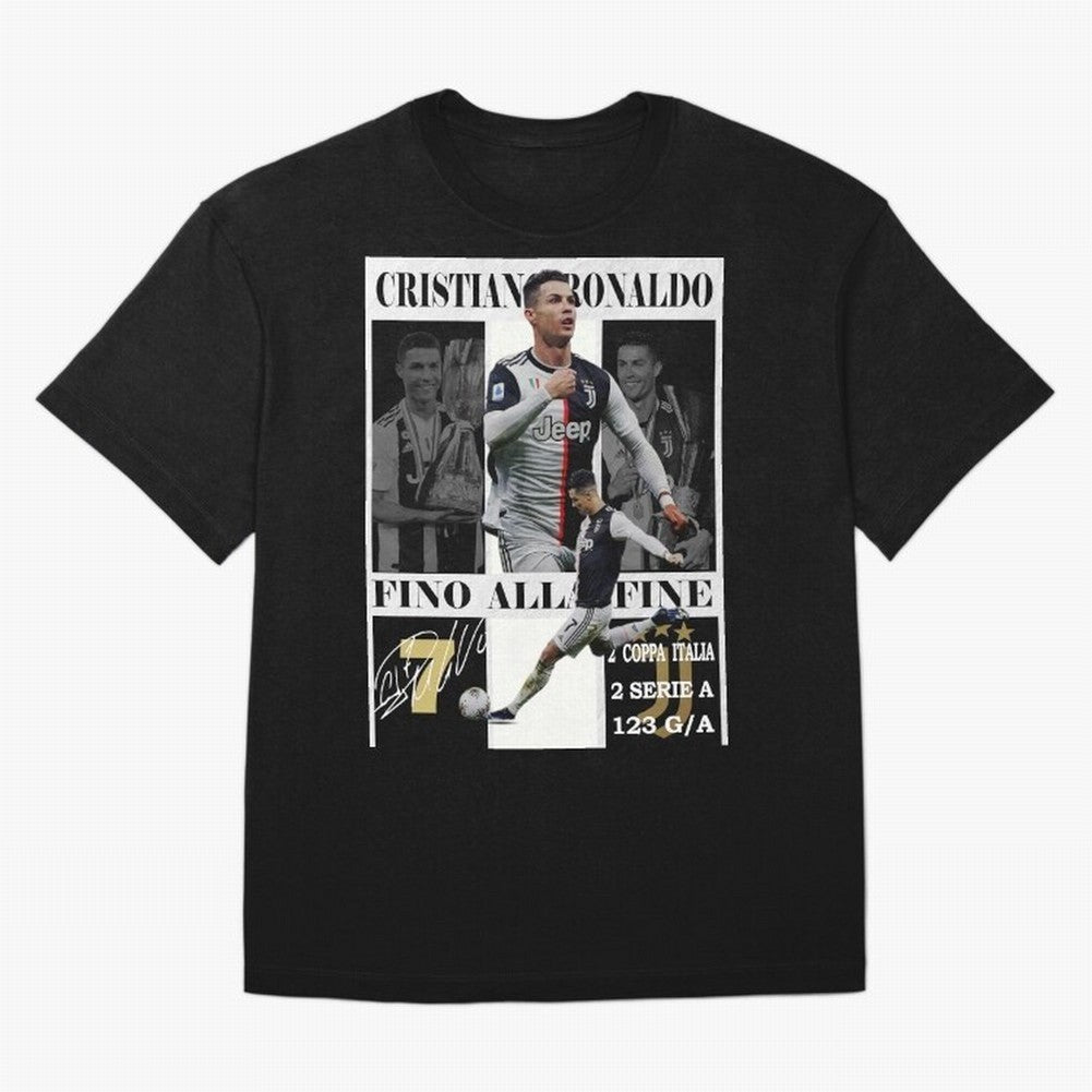 Cristiano Ronaldo Juventus Poster - Iconic CR7 Turin Fan Art Print Oversized T-Shirt Bring the FIFA World Cup 2026 USA Canada Mexico Journey through Neymar, Haaland and Cristiano Ronaldo Highlights, France and Portugal Pride, Football Festival