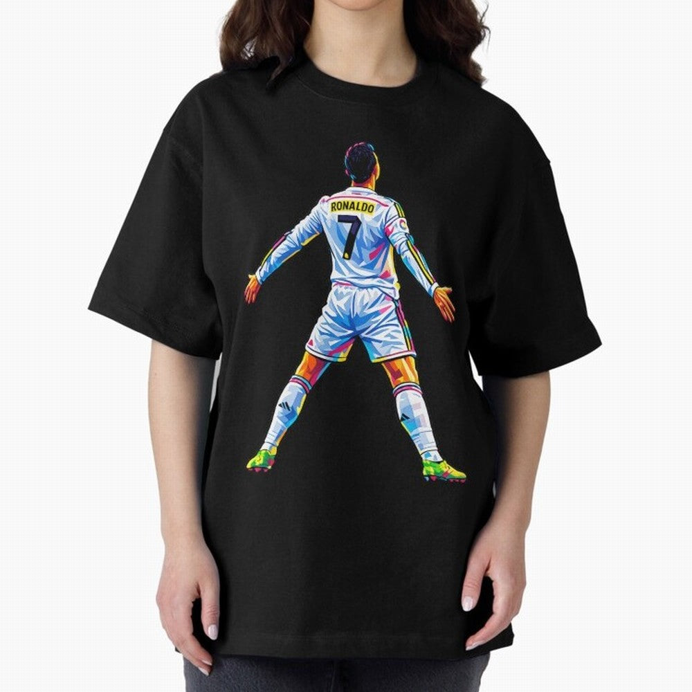 The GOAT Ronaldo Oversized T-Shirt Follow Every Goal of FIFA World Cup 2026 USA Canada Mexico Built around Haaland, Brazil Energy, Match Day Excitement, Supporter Culture, Golden Goals and Global Football Passion; Ideal for Passionate Fans Who Love