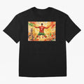 Soccer Player in Mid-Air Celebration Legend CR7 Oversized T-Shirt Build FIFA World Cup 2026 Group Stage for Fans of Cristiano Ronaldo and England and Germany, Bringing Vintage Soccer Flavor, Modern Football Stars, National Flags and Final Night