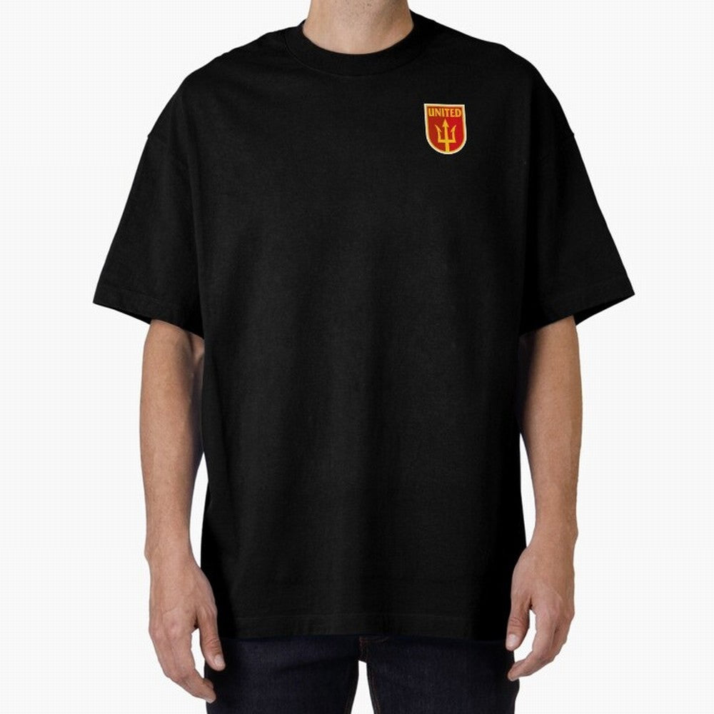 Manchester United Classic Shield Oversized T-Shirt Bring a Vintage Feel to the FIFA World Cup 2026 Journey through Cristiano Ronaldo Highlights, Spain Pride, Stadium Memories, Football Loyalty, International Chants and Championship Tradition; Great
