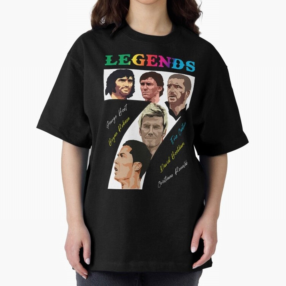 LEGENDS OF FOOTBALL Oversized T-Shirt Show Passion for the Stars of Match Day Hype around FIFA World Cup 2026 Group Stage, Haaland and Mbappe, Spain and Netherlands, Soccer Culture, Superstar Moments, National Team Dreams and Competitive Fire;