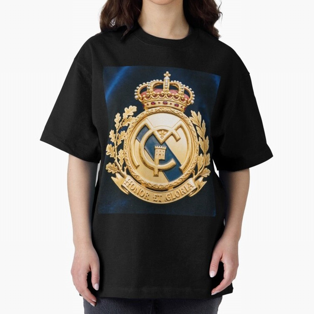 Madrid Honor y Gloria Oversized T-Shirt Stand with FIFA World Cup 2026 Spirit, Highlighting Spain, Haaland and Mbappe, Fan Favorite Moments, National Team Passion, Big Match Drama and Soccer History; Ideal for Football Dads, Football Moms, Friends,