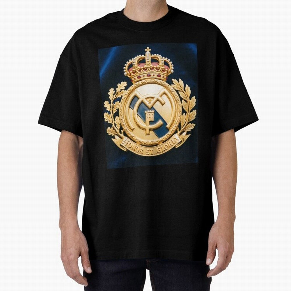Madrid Honor y Gloria Oversized T-Shirt Stand with FIFA World Cup 2026 Spirit, Highlighting Spain, Haaland and Mbappe, Fan Favorite Moments, National Team Passion, Big Match Drama and Soccer History; Ideal for Football Dads, Football Moms, Friends,