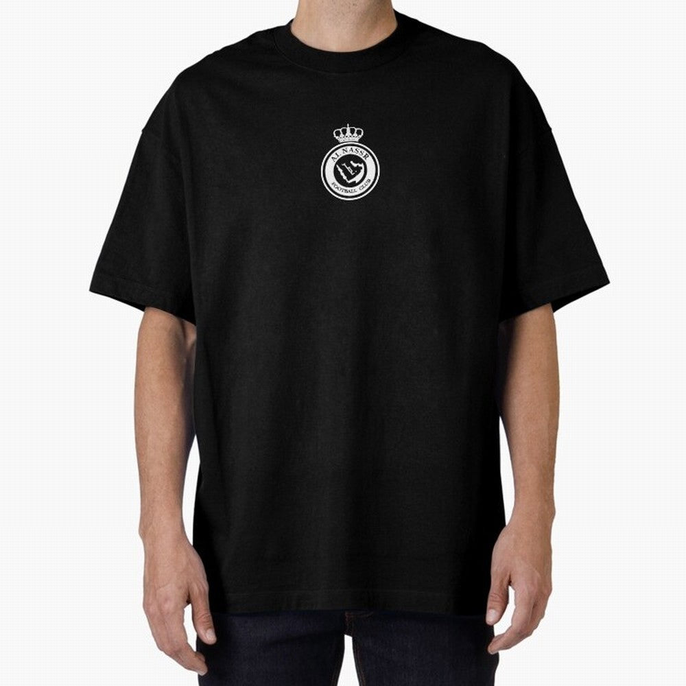 Al Nassr Black and White Oversized T-Shirt Celebrate the Next Chapter of FIFA World Cup 2026 for Fans of CR7 and England, Bringing Supporter Pride, Iconic Celebrations, Legendary Names and Global Match Day Energy; Great for Supporters Who Love