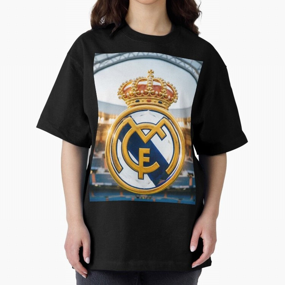 Realeza Madridista Oversized T-Shirt Make Memories around FIFA World Cup 2026 Group Stage for Fans of Haaland and Spain, Bringing Supporter Pride, Iconic Celebrations, Legendary Names and Global Match Day Energy; Perfect for Supporters Who Want