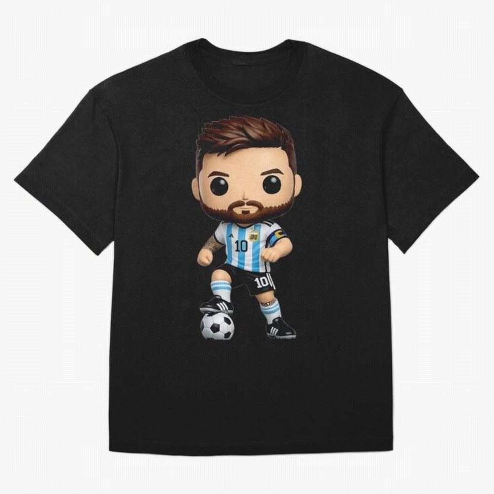 Lionel Messi Figurine Oversized T-Shirt Celebrate the Biggest Stage of Match Day Hype around FIFA World Cup 2026, CR7, Argentina, Supporter Pride, Iconic Celebrations, Legendary Names and Global Match Day Energy; Built for Supporters Chasing Trophy