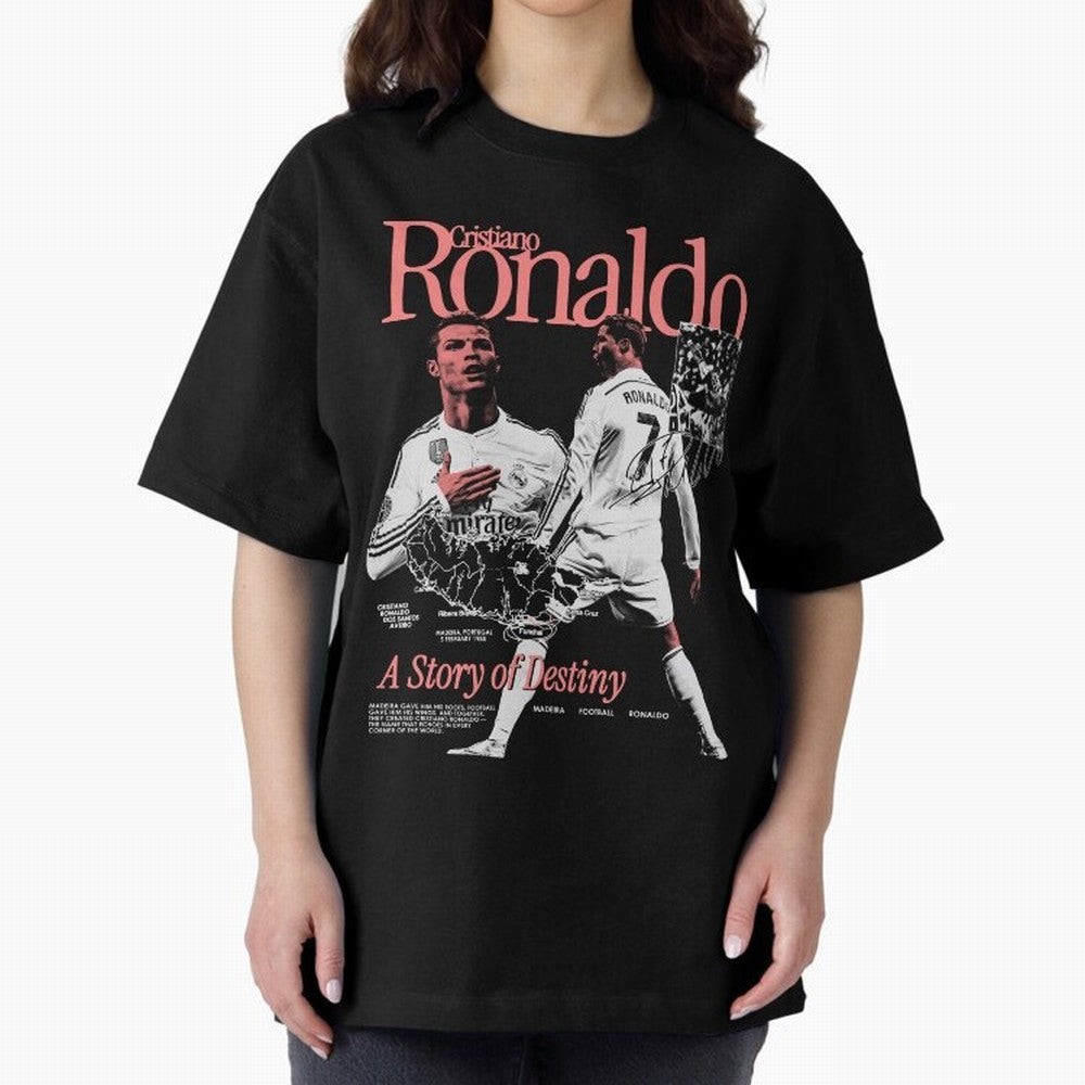 CR7 Cristiano Oversized T-Shirt Bring Supporter Culture to Match Day Hype around FIFA World Cup 2026 USA Canada Mexico, Mbappe and Neymar, Spain, Match Day Excitement, Supporter Culture, Golden Goals and Global Football Passion; Ideal for Football