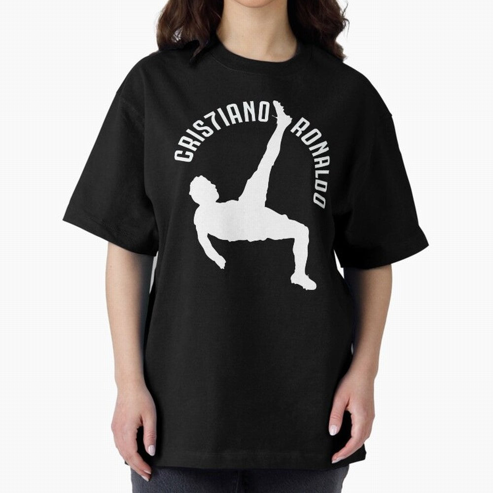 Cristiano Ronaldo - Bicycle Oversized T-Shirt Treasure FIFA World Cup 2026 for Fans of Mbappe and Neymar and Spain, Bringing Football History, Final Match Energy, Crowd Noise and Once in a Lifetime Moments; Great for Watch Parties, Sports Bars,