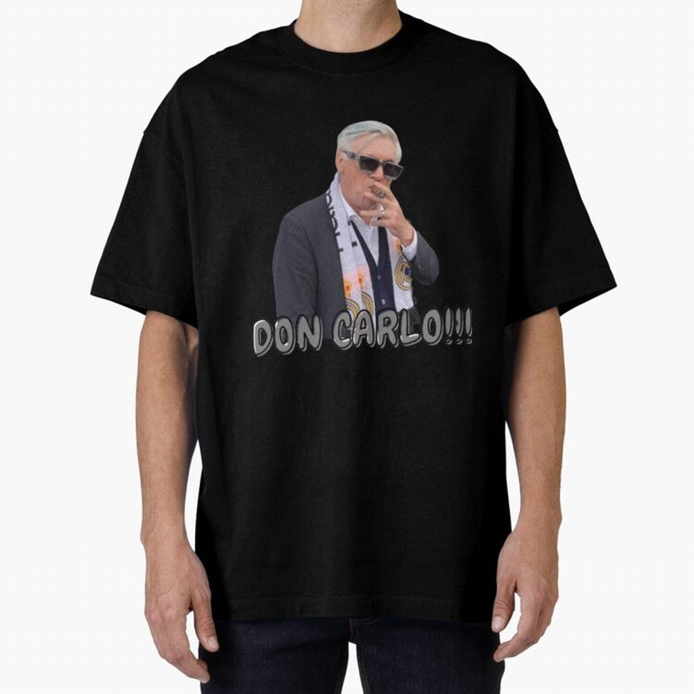 Don Carlo Ancelotti Oversized T-Shirt Carry the Colors and Pride of the FIFA World Cup 2026 Journey through Mbappe Highlights, Argentina and Brazil Pride, Classic Soccer Heritage, Championship Pressure, Fan Loyalty and International Pride; Ideal