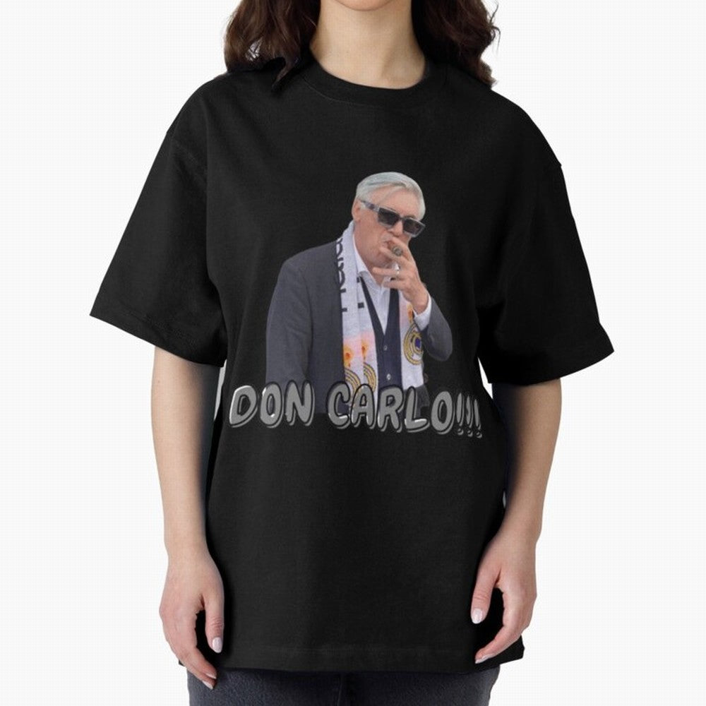 Don Carlo Ancelotti Oversized T-Shirt Carry the Colors and Pride of the FIFA World Cup 2026 Journey through Mbappe Highlights, Argentina and Brazil Pride, Classic Soccer Heritage, Championship Pressure, Fan Loyalty and International Pride; Ideal