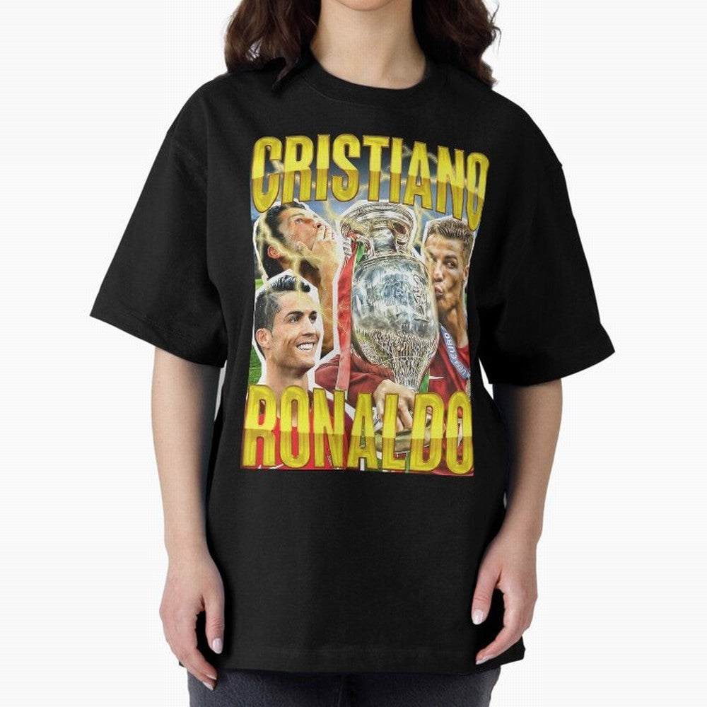 Cristiano Ronaldo Cr7 Siuuu El Bicho Oversized T-Shirt Capture Stadium Memories from FIFA World Cup 2026 Group Stage Celebrating Messi, Neymar and Mbappe, England, France and Netherlands Energy, Champion Mindset, Group Stage Buzz, Knockout Tension