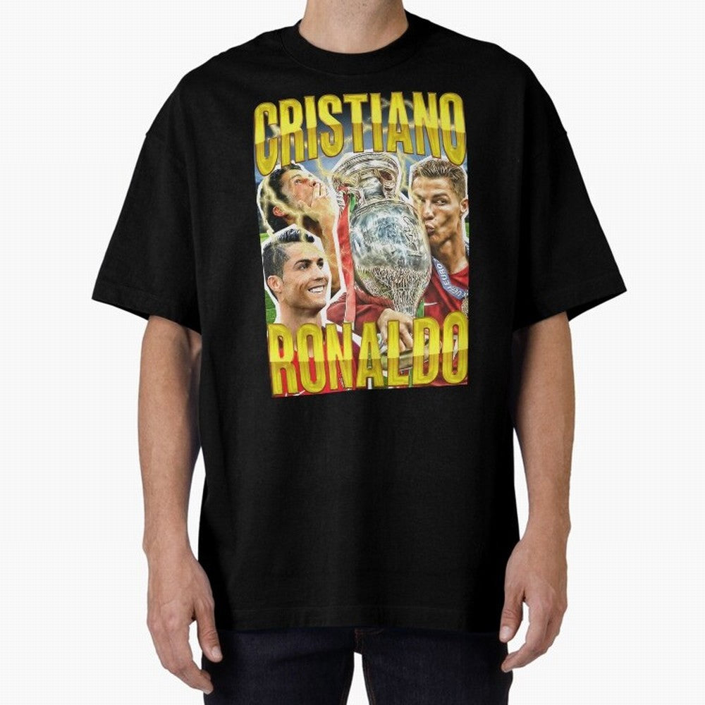 Cristiano Ronaldo Cr7 Siuuu El Bicho Oversized T-Shirt Capture Stadium Memories from FIFA World Cup 2026 Group Stage Celebrating Messi, Neymar and Mbappe, England, France and Netherlands Energy, Champion Mindset, Group Stage Buzz, Knockout Tension