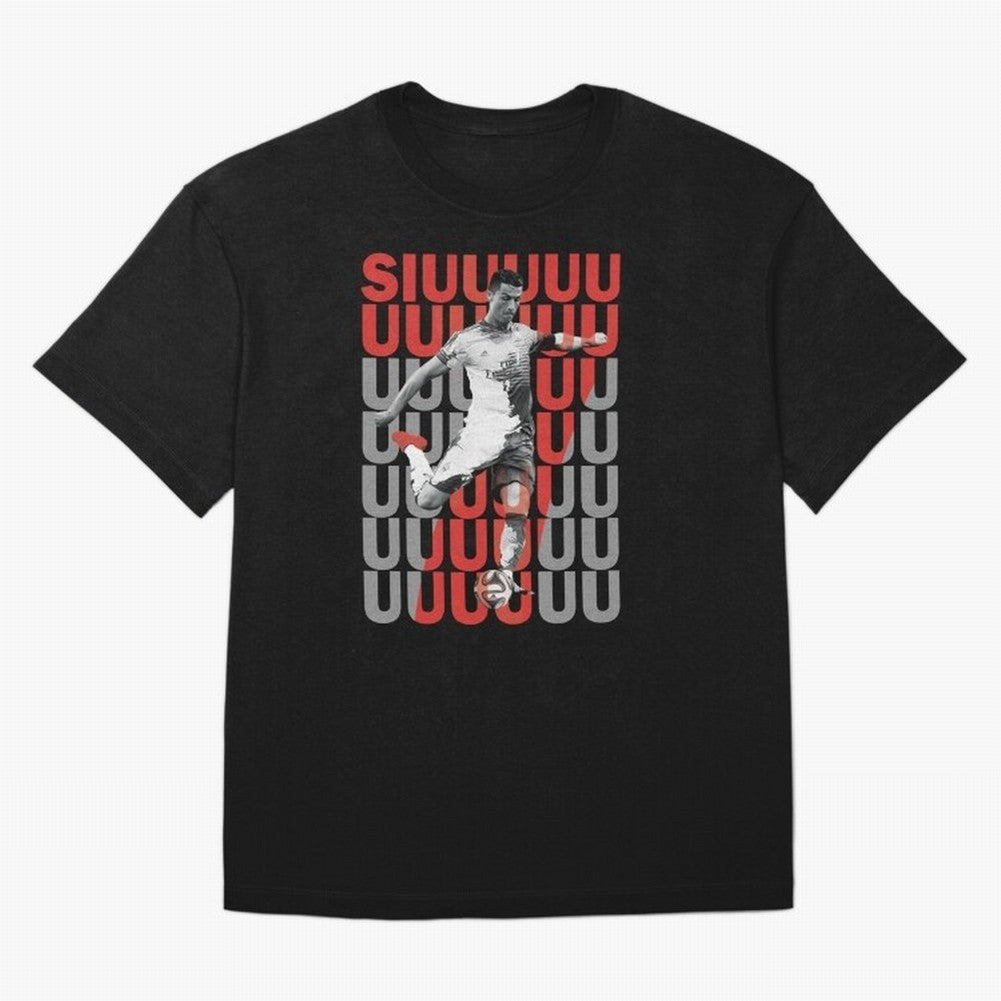 Siuuuuuu Cristiano Ronaldo Oversized T-Shirt Celebrate Golden Goal Energy in FIFA World Cup 2026 USA Canada Mexico for Fans of Haaland and Mbappe and Brazil, Portugal and Argentina, Bringing Sports Nostalgia, International Competition, Famous