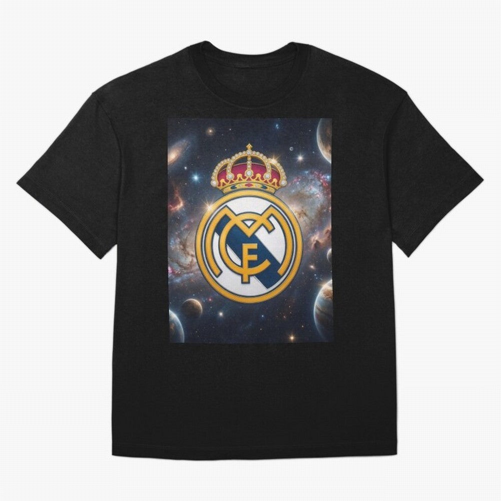 La Galaxia del Real Madrid Oversized T-Shirt Support FIFA World Cup 2026 USA Canada Mexico Spirit, Filled with France and Portugal, CR7, Global Supporter Spirit, Legendary Goals, National Colors and Tournament Celebration; Perfect for Supporters