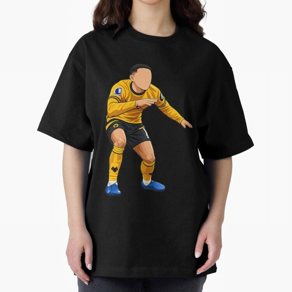 Matheus Cunha Goal Celebration Dance Oversized T-Shirt Make Every Kick Count in the FIFA World Cup 2026 Group Stage Journey through Messi and Cristiano Ronaldo Highlights, Portugal, Spain and Germany Pride, Football Passion, Legendary Performances,