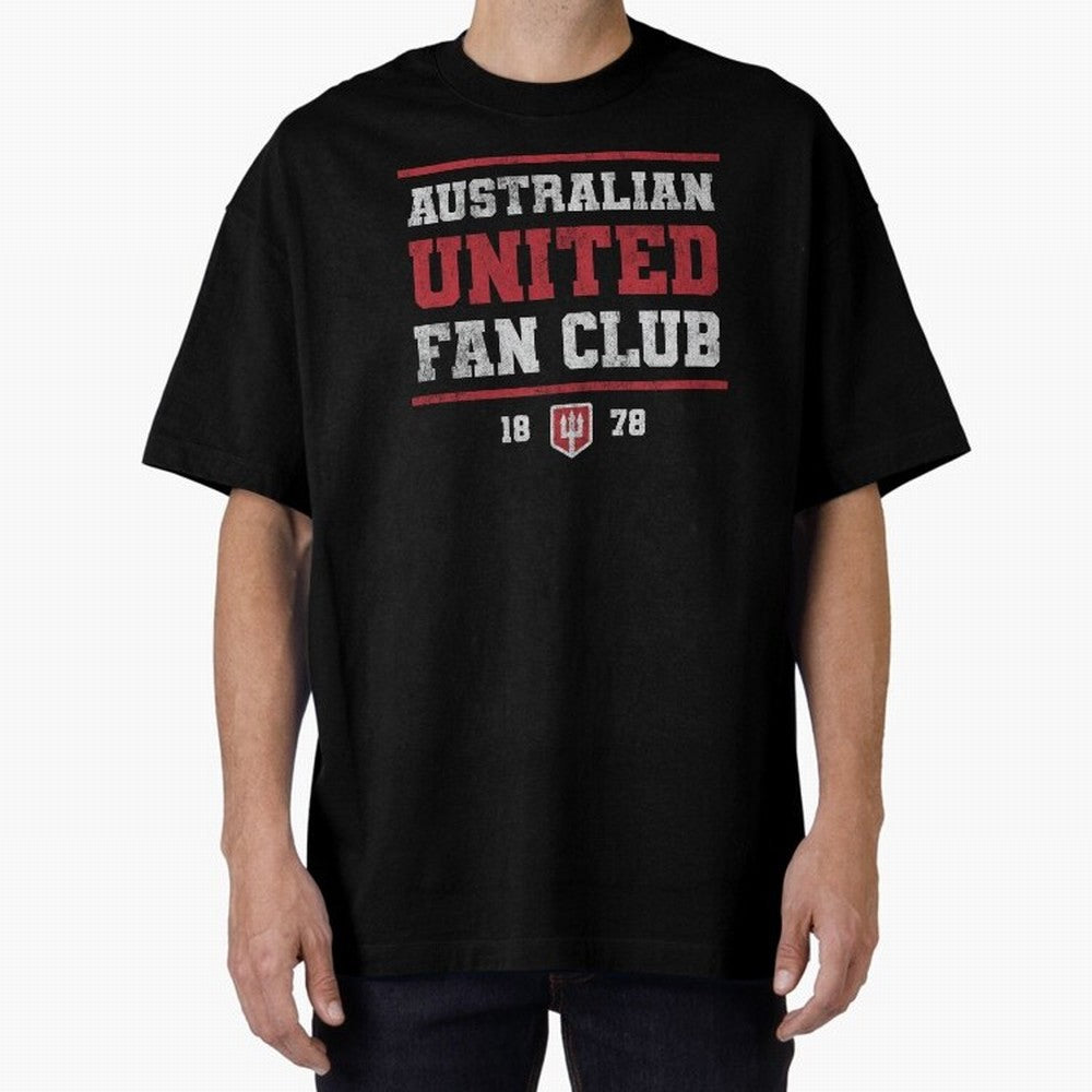 Australian United Fan Club Oversized T-Shirt Capture the FIFA World Cup 2026 USA Canada Mexico Journey through Messi, Neymar and Mbappe Highlights, Portugal, Spain and Germany Pride, Fan Favorite Moments, National Team Passion, Big Match Drama and